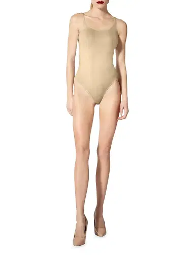 Wolford Women's Jamaika Cotton-Blend Stretch Bodysuit - Cafe Au Lait | Thumbnail 2