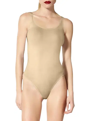 Wolford Women's Jamaika Cotton-Blend Stretch Bodysuit - Cafe Au Lait | Thumbnail 4