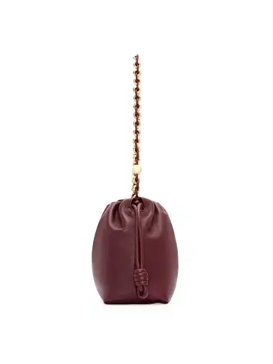 Loewe Women's Flamenco Medium Chain Leather Shoulder Bag - Dark Burgundy | Thumbnail 6