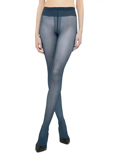 Wolford Women's Individual Control-Top Tights - Navy - Size Large | Thumbnail 2