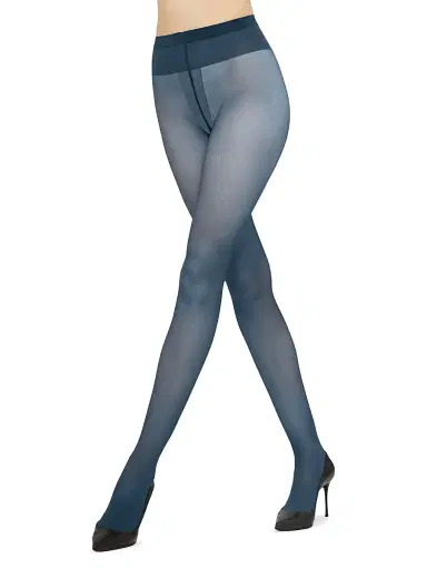Wolford Women's Individual Control-Top Tights - Navy - Size Large | Thumbnail 3