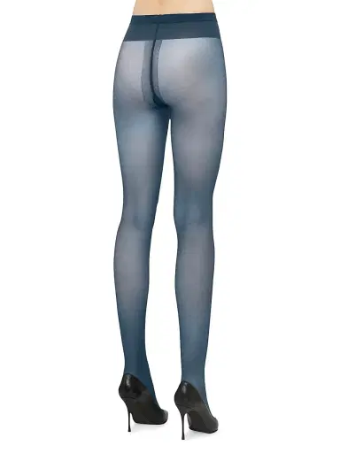 Wolford Women's Individual Control-Top Tights - Navy - Size Large | Thumbnail 4