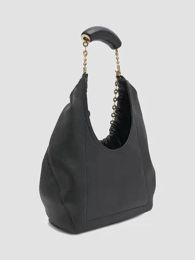 Loewe Women's Squeeze Leather Shoulder Bag - Black | Thumbnail 6