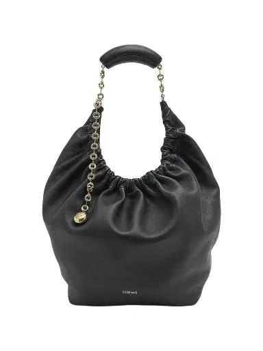 Loewe Women's Squeeze Leather Shoulder Bag - Black | Thumbnail 1