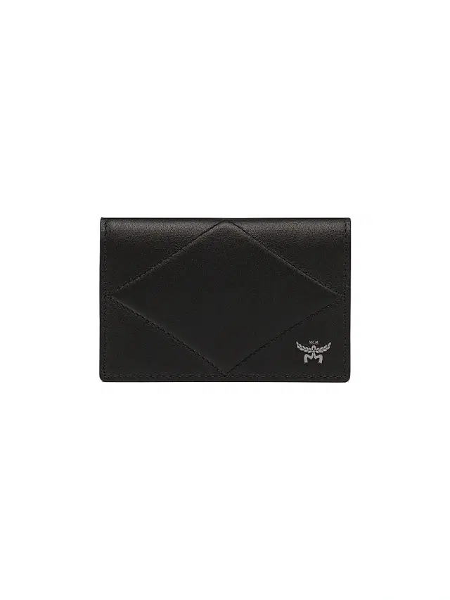 MCM Men's Diamond Leather Card Holder - Black