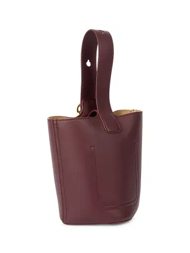 Loewe Women's Mini Pebbled Leather Bucket Bag - Dark Burgundy | Thumbnail 4 Loewe Women's Mini Pebbled Leather Bucket Bag - Dark Burgundy | Thumbnail 4