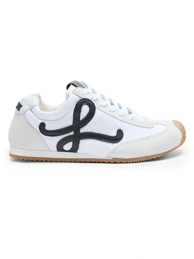 LOEWE Women's Ballet Runner 2.0 Suede Sneakers - White Black