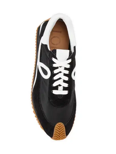 Loewe Men's Flow Runner Monogram Logo Sneakers - Black White - Size 8 | Thumbnail 4