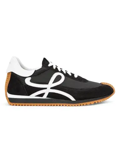 Loewe Men's Flow Runner Monogram Logo Sneakers - Black White - Size 8 | Thumbnail 1