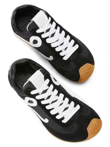 Loewe Women's Ballet Runner 2.0 Suede Sneakers - Black White - Size 7 | Thumbnail 3 Loewe Women's Ballet Runner 2.0 Suede Sneakers - Black White - Size 7 | Thumbnail 3