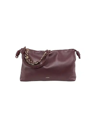 Loewe Women's Large Flamenco Leather Shoulder Bag - Dark Burgundy | Thumbnail 1