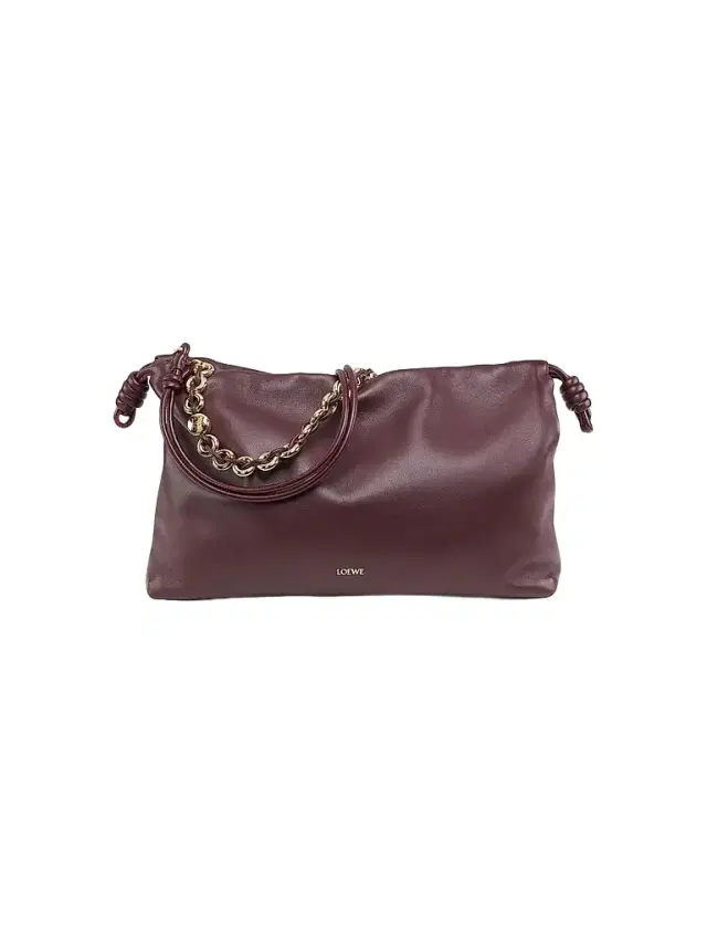 LOEWE Women's  Flamenco Leather Shoulder Bag - Dark Burgundy