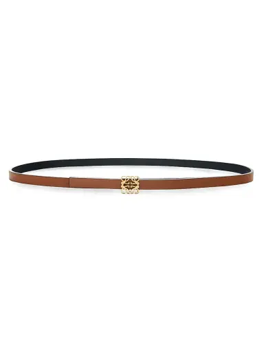 Loewe Women's Anagram Leather Belt - Tan Black Gold - Size Medium | Thumbnail 1