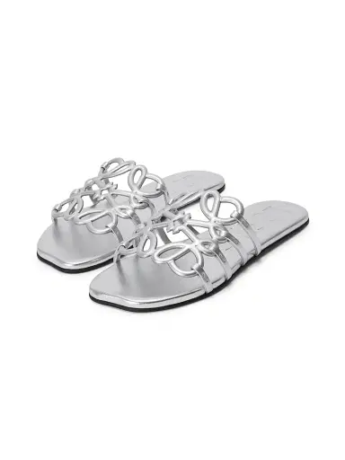Loewe Women's x Paula's Ibiza Petal Anagram Leather Flat Sandals - Silver - Size 9 | Thumbnail 2 Loewe Women's x Paula's Ibiza Petal Anagram Leather Flat Sandals - Silver - Size 9 | Thumbnail 2