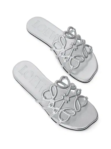 Loewe Women's x Paula's Ibiza Petal Anagram Leather Flat Sandals - Silver - Size 9 | Thumbnail 3 Loewe Women's x Paula's Ibiza Petal Anagram Leather Flat Sandals - Silver - Size 9 | Thumbnail 3