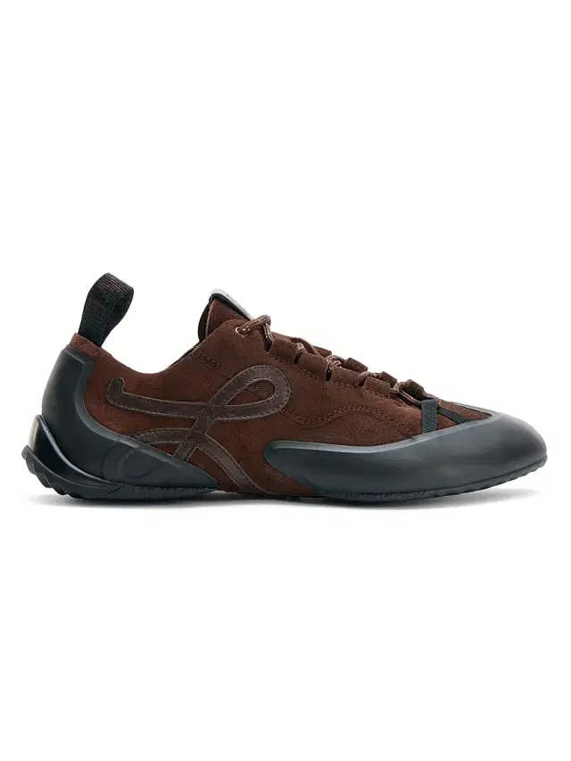 LOEWE Women's Grip Logo Leather Low-Top Sneakers - Dark Brown