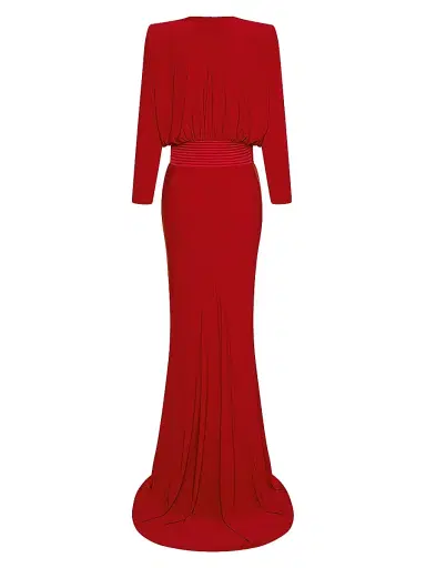 Zhivago Women's I'm Her Man Long-Sleeve Gown - Red - Size 2 | Thumbnail 2 Zhivago Women's I'm Her Man Long-Sleeve Gown - Red - Size 2 | Thumbnail 2