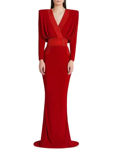 Zhivago Women's I'm Her Man Long-Sleeve Gown - Red - Size 2 | Thumbnail 4 Zhivago Women's I'm Her Man Long-Sleeve Gown - Red - Size 2 | Thumbnail 4