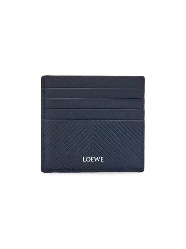 LOEWE Men's Open Leather Card Case - Deep Navy | Thumbnail 1 LOEWE Men's Open Leather Card Case - Deep Navy | Thumbnail 1