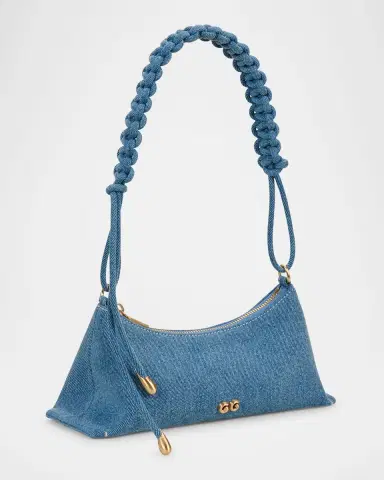 Cult Gaia Osa Braided Denim Shoulder Bag | Thumbnail 2