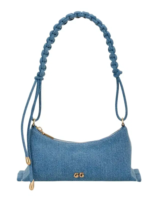 Cult Gaia Osa Braided Denim Shoulder Bag