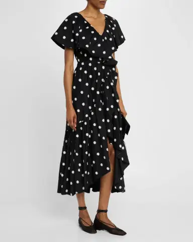 Merlette Loris Embroidered Ruffle Midi Dress | Thumbnail 2 Merlette Loris Embroidered Ruffle Midi Dress | Thumbnail 2