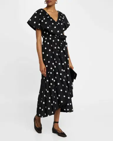 Merlette Loris Embroidered Ruffle Midi Dress | Thumbnail 4 Merlette Loris Embroidered Ruffle Midi Dress | Thumbnail 4