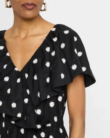 Merlette Loris Embroidered Ruffle Midi Dress | Thumbnail 5 Merlette Loris Embroidered Ruffle Midi Dress | Thumbnail 5