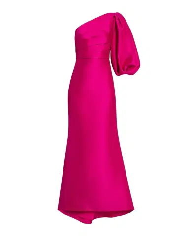 Badgley Mischka One-Shoulder Trumpet Gown | Thumbnail 1 Badgley Mischka One-Shoulder Trumpet Gown | Thumbnail 1