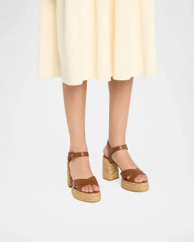 Christian Louboutin 70mm Calakala Leather Crisscross Espadrille Sandals | Thumbnail 2 Christian Louboutin 70mm Calakala Leather Crisscross Espadrille Sandals | Thumbnail 2