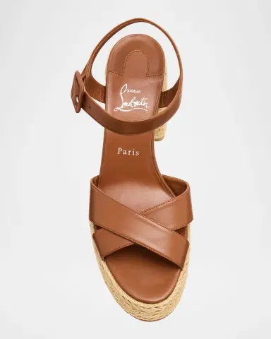 Christian Louboutin 70mm Calakala Leather Crisscross Espadrille Sandals | Thumbnail 6 Christian Louboutin 70mm Calakala Leather Crisscross Espadrille Sandals | Thumbnail 6