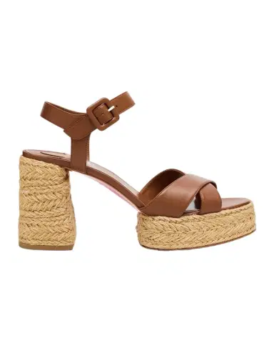 Christian Louboutin 70mm Calakala Leather Crisscross Espadrille Sandals | Thumbnail 1 Christian Louboutin 70mm Calakala Leather Crisscross Espadrille Sandals | Thumbnail 1