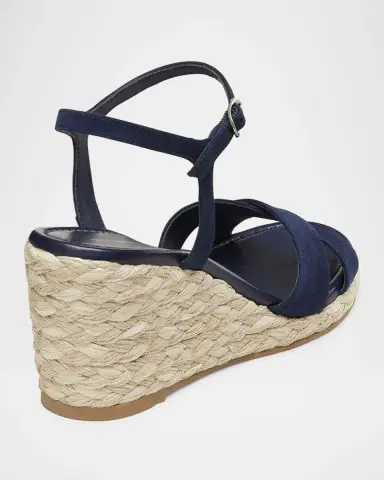 Stuart Weitzman Dayna Suede Crisscross Wedge Espadrilles | Thumbnail 3