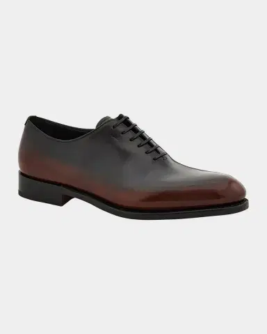 Ferragamo Men's Angiolo Tramezza Degrade Leather Oxfords | Thumbnail 2