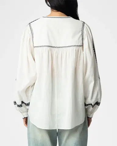 Zadig & Voltaire Tigy Kozak Embroidered Blouse | Thumbnail 3 Zadig & Voltaire Tigy Kozak Embroidered Blouse | Thumbnail 3