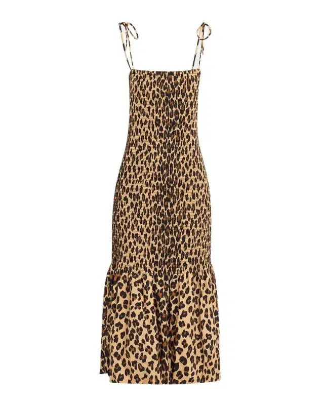 SIMONMILLER Canto Smocked Poplin Dress