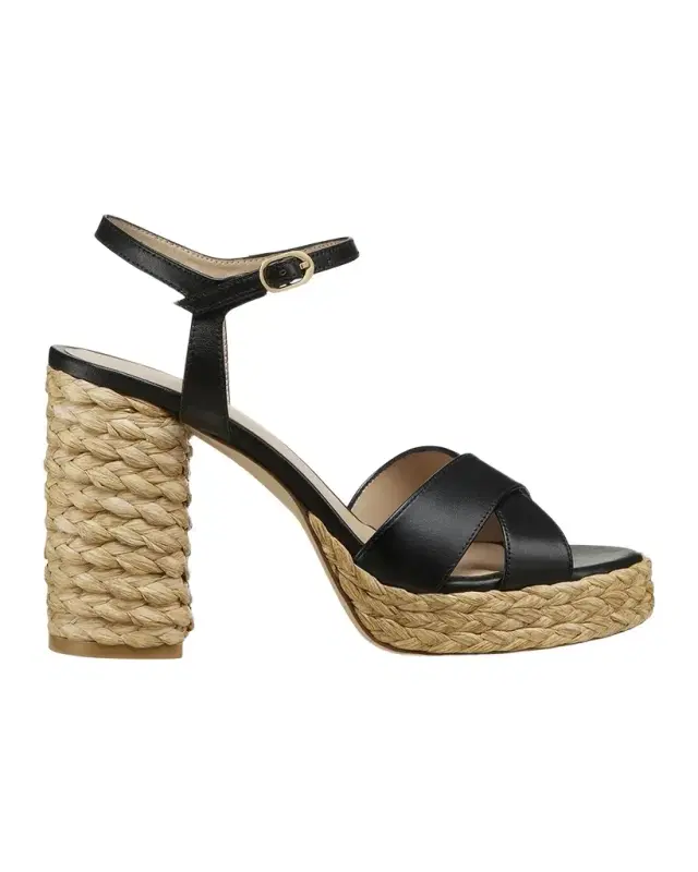 Dayna Leather Crisscross Platform Sandals