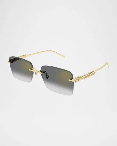 Cartier Rimless Metal Rectangle Sunglasses | Thumbnail 2 Cartier Rimless Metal Rectangle Sunglasses | Thumbnail 2
