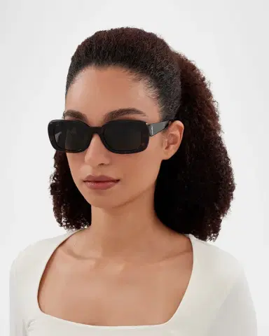 Saint Laurent Recycled Acetate Rectangular Sunglasses | Thumbnail 4