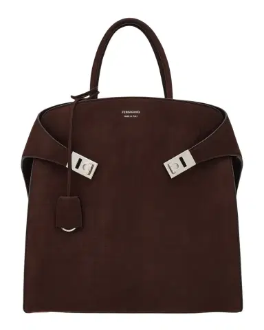Ferragamo Men's Hug Leather Tote Bag | Thumbnail 1 Ferragamo Men's Hug Leather Tote Bag | Thumbnail 1