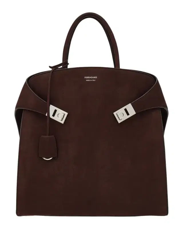 Ferragamo Men 's Hug Leather Tote Bag
