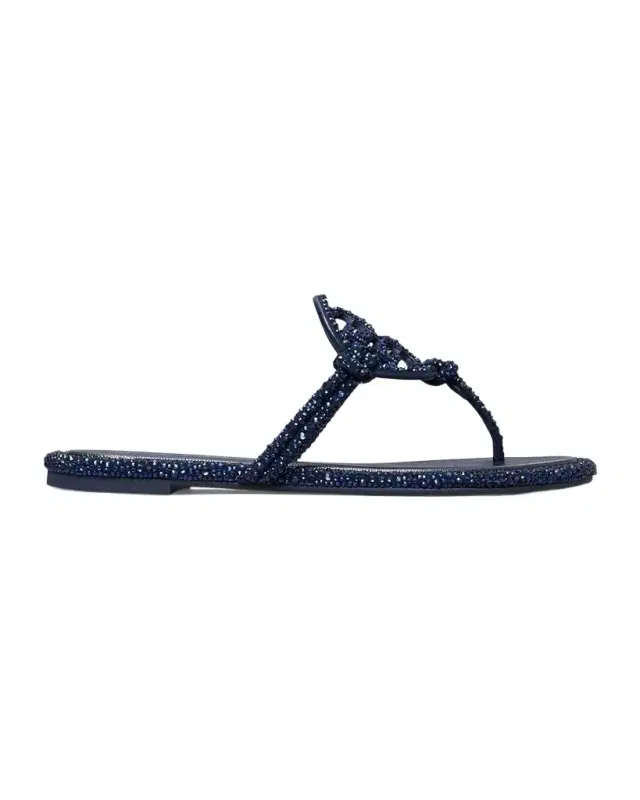 Miller Embellished Medallion Flat Thong Sandals