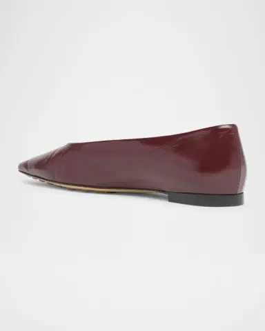 Bottega Veneta Sofia Pointed Leather Ballet Flats | Thumbnail 4