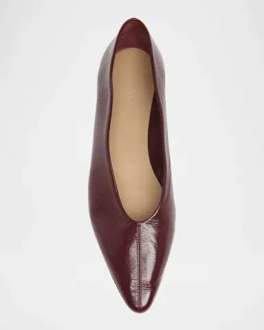 Bottega Veneta Sofia Pointed Leather Ballet Flats | Thumbnail 6