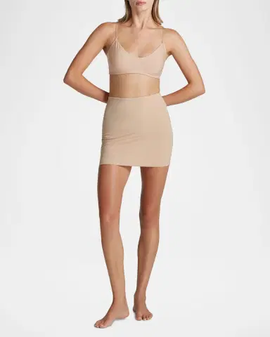Commando Classic Microfiber Mini Half Slip W/ Shorts | Thumbnail 2 Commando Classic Microfiber Mini Half Slip W/ Shorts | Thumbnail 2