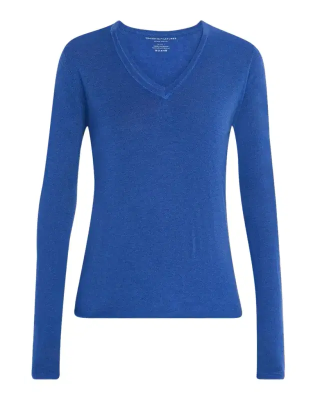 Majestic Filatures Machine Washable Cashmere V-Neck Pullover