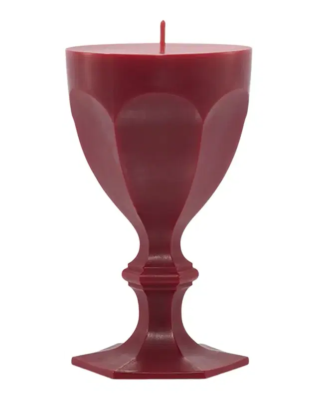Baccarat Harcourt Goblet Candle, Red