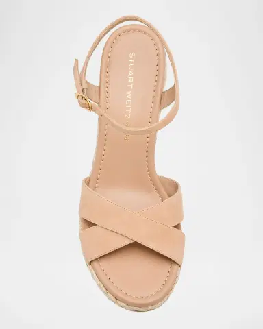 Stuart Weitzman Dayna Suede Crisscross Wedge Espadrilles | Thumbnail 5
