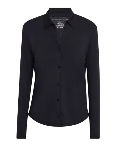 MAJESTIC FILATURES Soft Touch Button-Front Shirt | Thumbnail 1 MAJESTIC FILATURES Soft Touch Button-Front Shirt | Thumbnail 1