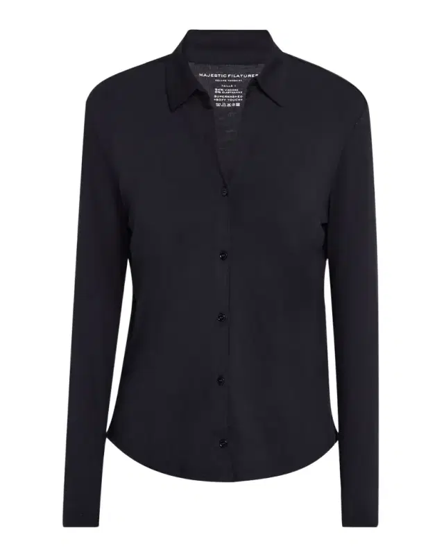 Majestic Filatures Soft Touch Button-Front Shirt